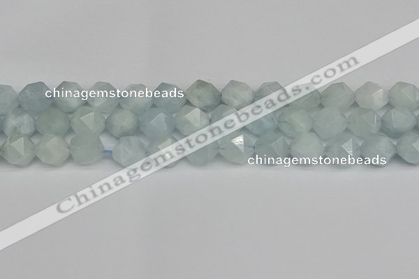 CNG7263 15.5 inches 12mm faceted nuggets aquamarine beads