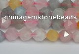 CNG7265 15.5 inches 6mm faceted nuggets morganite beads