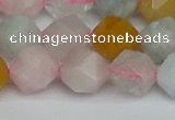 CNG7268 15.5 inches 12mm faceted nuggets morganite beads