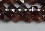 CNG7271 15.5 inches 8mm faceted nuggets orange garnet beads