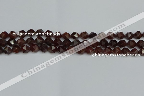 CNG7271 15.5 inches 8mm faceted nuggets orange garnet beads