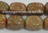 CNG728 15.5 inches 15*18mm nuggets New unakite beads wholesale