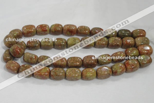 CNG728 15.5 inches 15*18mm nuggets New unakite beads wholesale