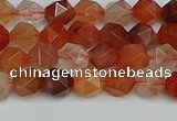 CNG7280 15.5 inches 6mm faceted nuggets red rabbit hair quartz beads