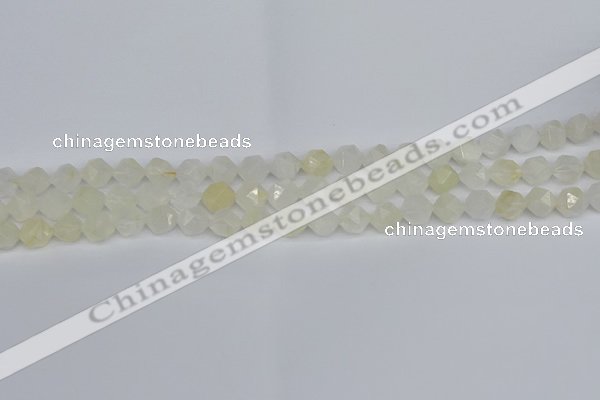 CNG7285 15.5 inches 6mm faceted nuggets white moonstone beads