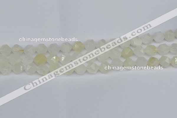 CNG7287 15.5 inches 10mm faceted nuggets white moonstone beads