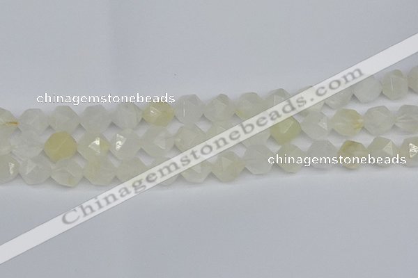 CNG7288 15.5 inches 12mm faceted nuggets white moonstone beads