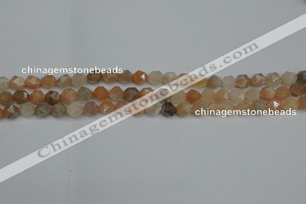 CNG7291 15.5 inches 8mm faceted nuggets moonstone beads