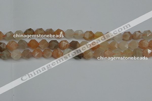 CNG7292 15.5 inches 10mm faceted nuggets moonstone beads