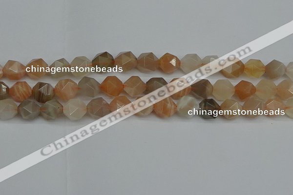 CNG7293 15.5 inches 12mm faceted nuggets moonstone beads