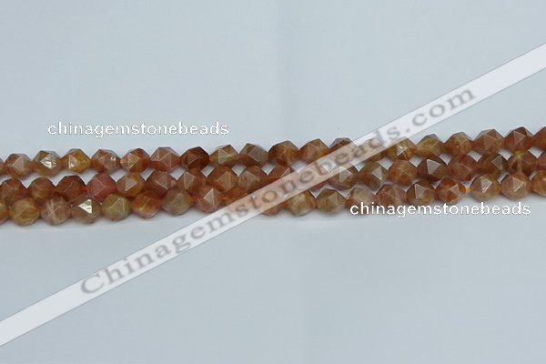 CNG7295 15.5 inches 6mm faceted nuggets sunstone beads