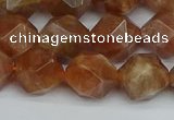 CNG7297 15.5 inches 10mm faceted nuggets sunstone beads