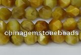 CNG7305 15.5 inches 6mm faceted nuggets golden tiger eye beads