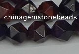 CNG7318 15.5 inches 12mm faceted nuggets purple tiger eye beads