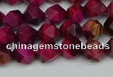 CNG7320 15.5 inches 6mm faceted nuggets red tiger eye beads