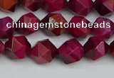 CNG7321 15.5 inches 8mm faceted nuggets red tiger eye beads