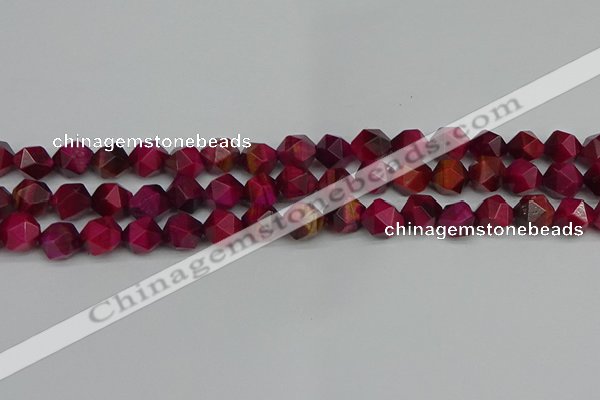 CNG7322 15.5 inches 10mm faceted nuggets red tiger eye beads