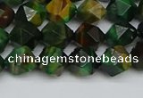 CNG7326 15.5 inches 8mm faceted nuggets green tiger eye beads