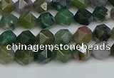 CNG7340 15.5 inches 6mm faceted nuggets Indian agate beads