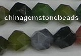 CNG7343 15.5 inches 12mm faceted nuggets Indian agate beads