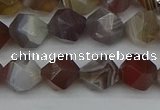 CNG7346 15.5 inches 8mm faceted nuggets botswana agate beads