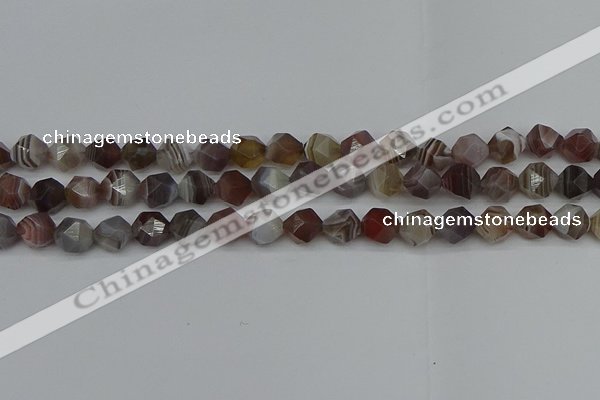 CNG7346 15.5 inches 8mm faceted nuggets botswana agate beads