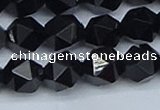 CNG7353 15.5 inches 12mm faceted nuggets Black agate beads