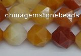 CNG7362 15.5 inches 10mm faceted nuggets yellow jade beads