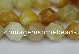 CNG7366 15.5 inches 8mm faceted nuggets yellow opal beads