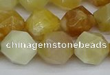 CNG7368 15.5 inches 12mm faceted nuggets yellow opal beads