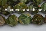 CNG7397 15.5 inches 10mm faceted nuggets rhyolite gemstone beads