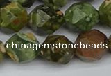 CNG7398 15.5 inches 12mm faceted nuggets rhyolite gemstone beads