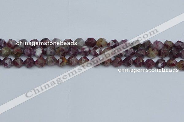 CNG7410 15.5 inches 6mm faceted nuggets tourmaline beads