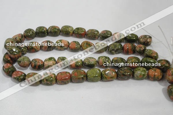 CNG742 15.5 inches 15*18mm nuggets unakite beads wholesale