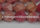 CNG7422 15.5 inches 10mm faceted nuggets rhodochrosite beads