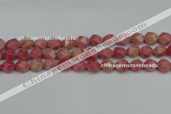 CNG7423 15.5 inches 12mm faceted nuggets rhodochrosite beads