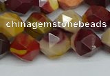 CNG7427 15.5 inches 10mm faceted nuggets mookaite beads