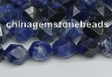 CNG7435 15.5 inches 6mm faceted nuggets sodalite gemstone beads