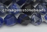 CNG7437 15.5 inches 10mm faceted nuggets sodalite gemstone beads