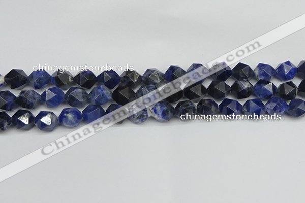 CNG7437 15.5 inches 10mm faceted nuggets sodalite gemstone beads