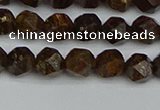 CNG7440 15.5 inches 6mm faceted nuggets bronzite gemstone beads