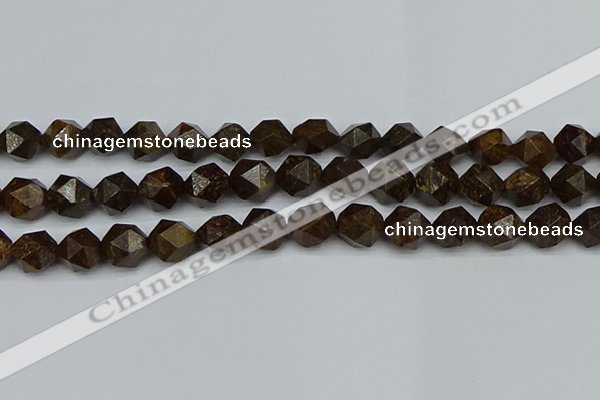 CNG7443 15.5 inches 12mm faceted nuggets bronzite gemstone beads