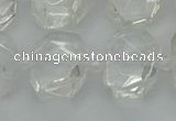 CNG7450 12*16mm - 15*20mm faceted freeform white crystal beads