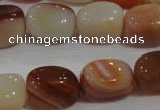 CNG746 15.5 inches 13*18mm nuggets line agate beads wholesale