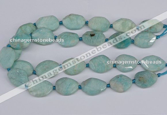 CNG7463 15.5 inches 20*25mm - 25*35mm faceted freeform amazonite beads