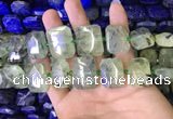 CNG7475 15.5 inches 18*25mm - 20*28mm faceted freeform prehnite beads