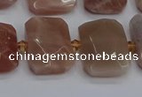 CNG7476 15.5 inches 18*25mm - 20*28mm faceted freeform sunstone beads