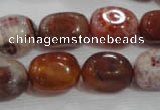 CNG748 15.5 inches 13*18mm nuggets fire agate beads wholesale