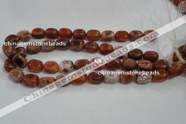 CNG748 15.5 inches 13*18mm nuggets fire agate beads wholesale