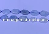 CNG7511 15.5 inches 25*35mm - 30*40mm faceted freeform aquamarine beads